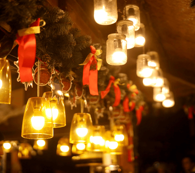 Nighttime Christmas Hymn Atmosphere